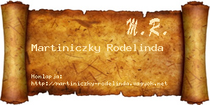 Martiniczky Rodelinda névjegykártya